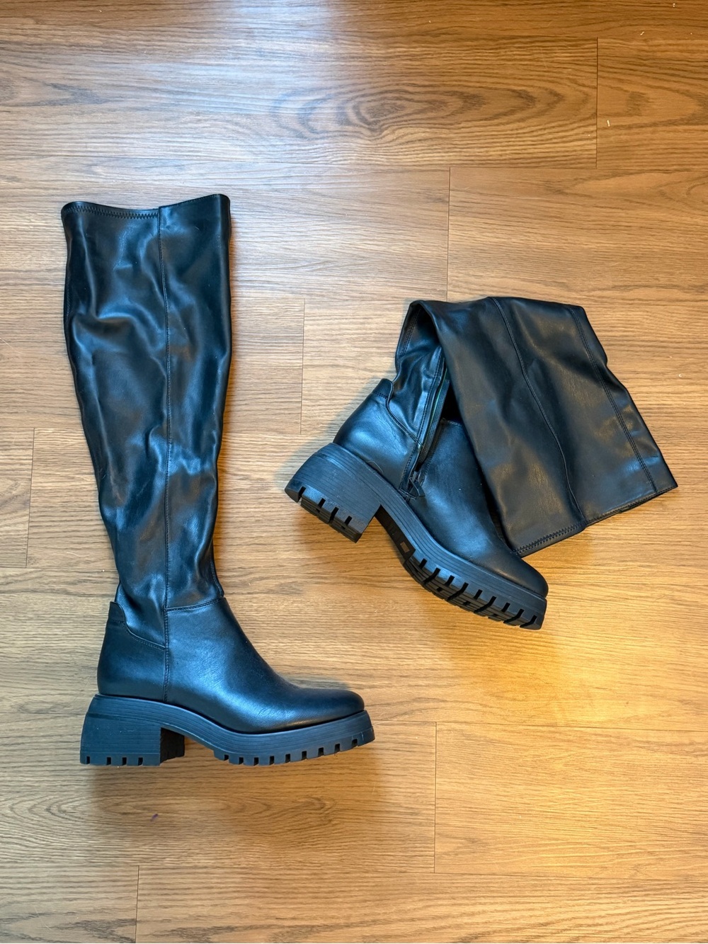 Franco Sarto black over the knee fitted boots, Size 10